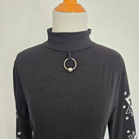 Disturbia Goth Sheath Dress Zodiac Symbols Mystical Cut Out Sexy Women 6 - Picture 5 of 14